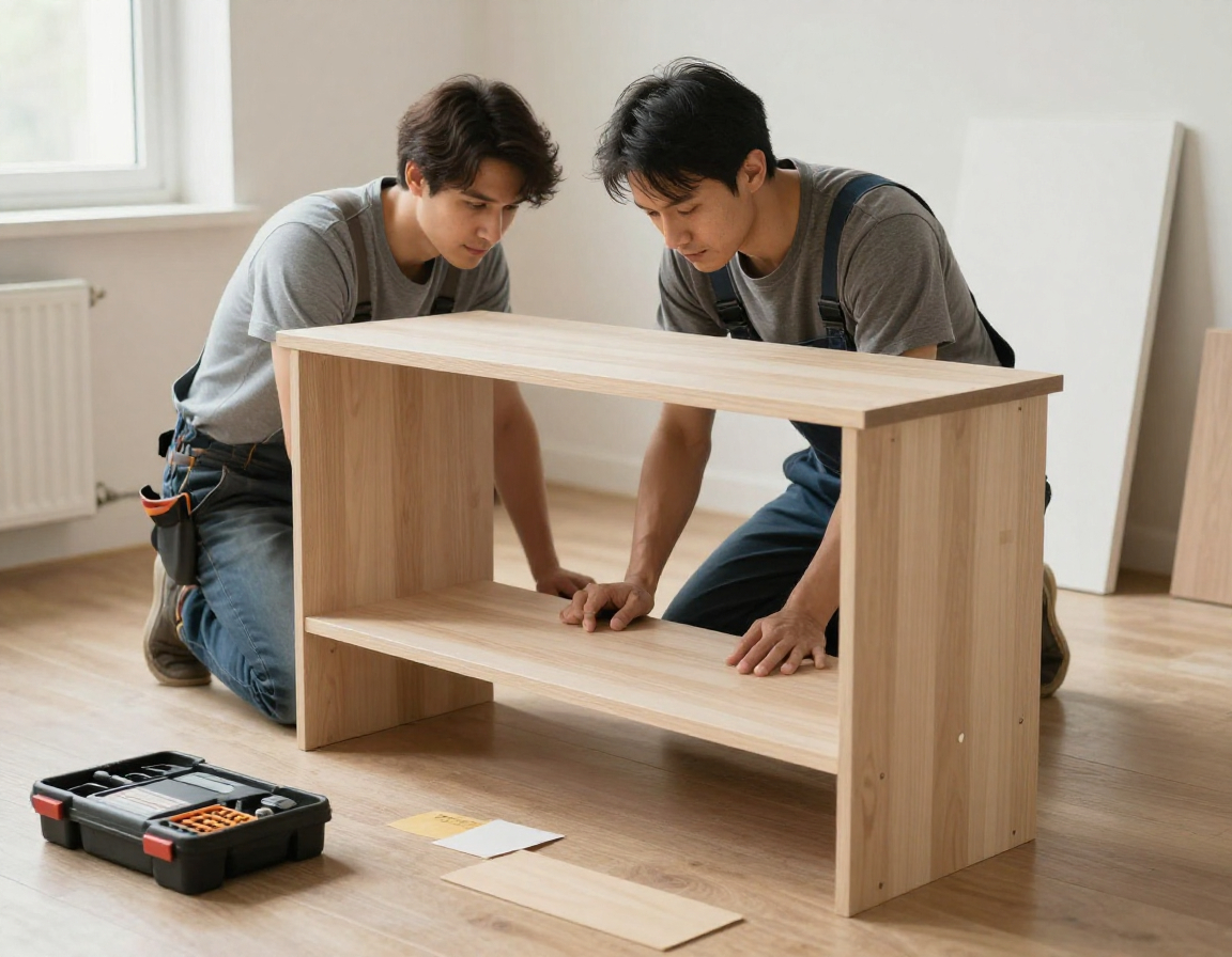 Bespoke bookshelf with modern asymmetric design